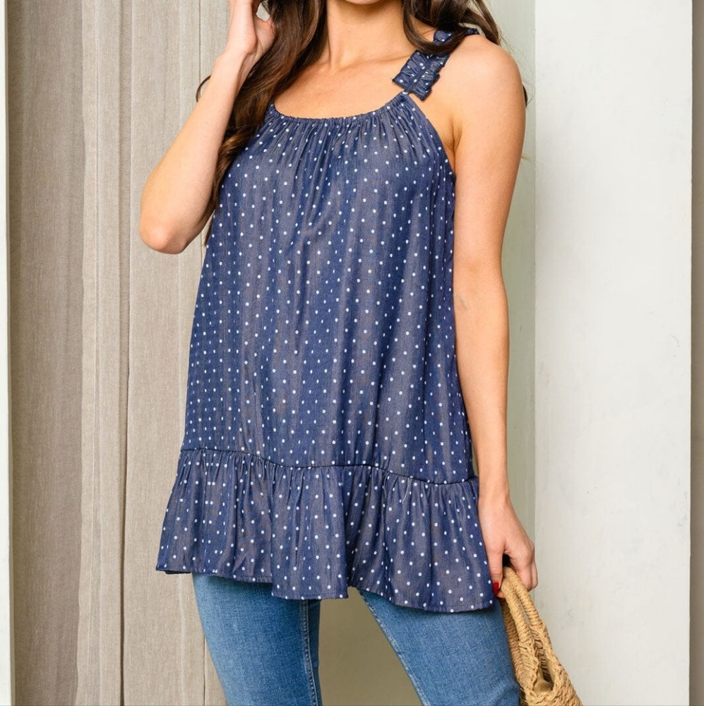 NWT Papermoon Polka-dot Jean like material size small very fresh and com…
